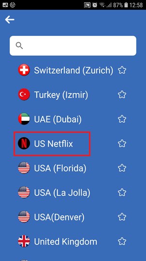 專用於UDP協議的Netflix US專用服務器